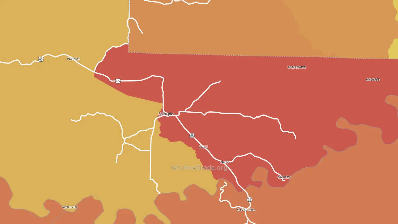 72675, AR Map of Drug-Related Crime Rates