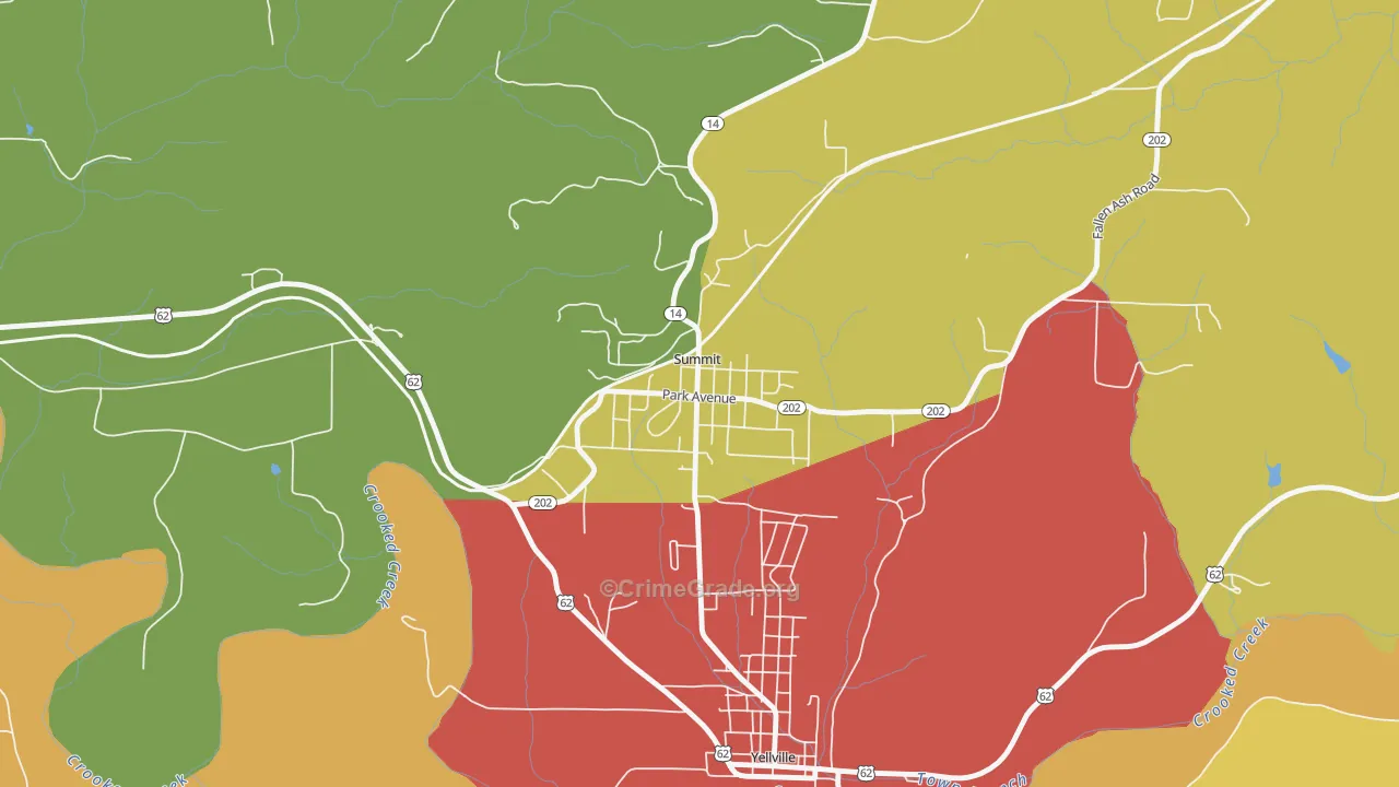 72677, AR Map of Drug-Related Crime Rates