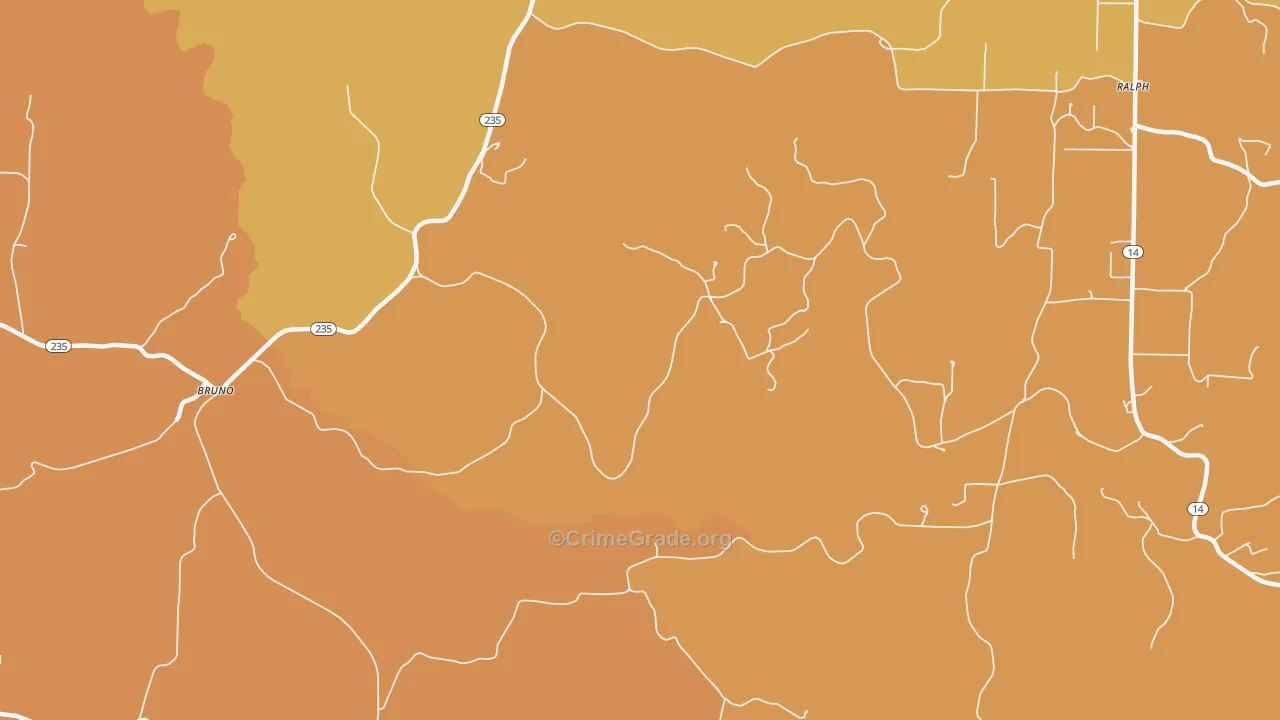 72682, AR Map of Drug-Related Crime Rates