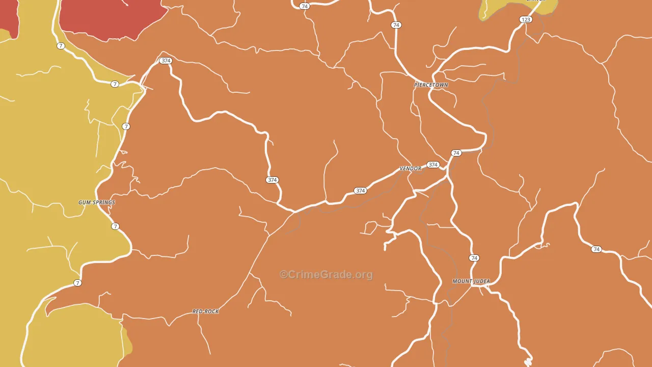 72683, AR Map of Drug-Related Crime Rates