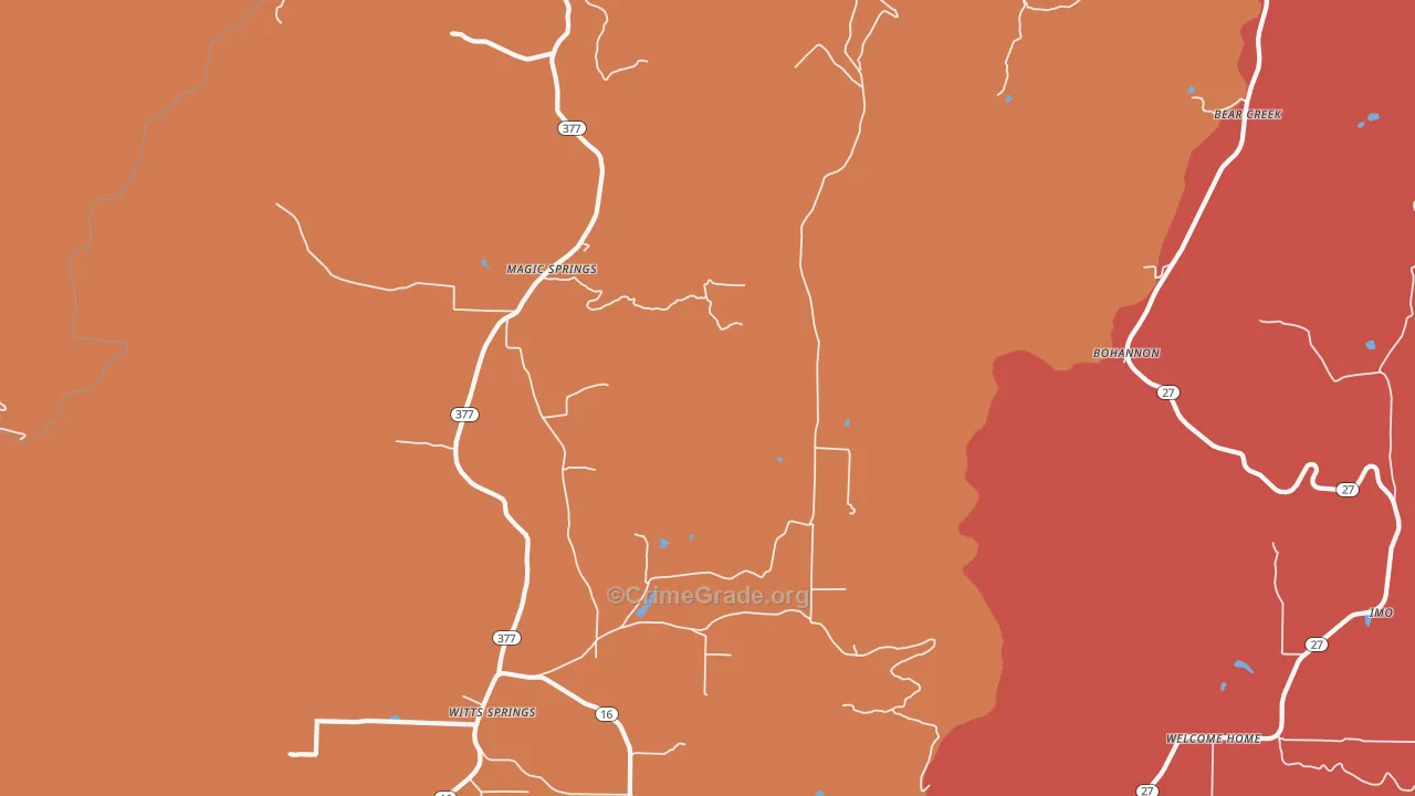 72686, AR Map of Drug-Related Crime Rates
