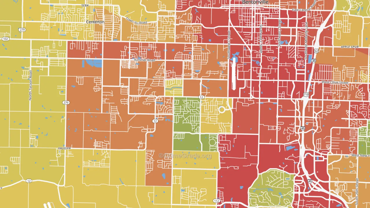 72713, AR Map of Drug-Related Crime Rates
