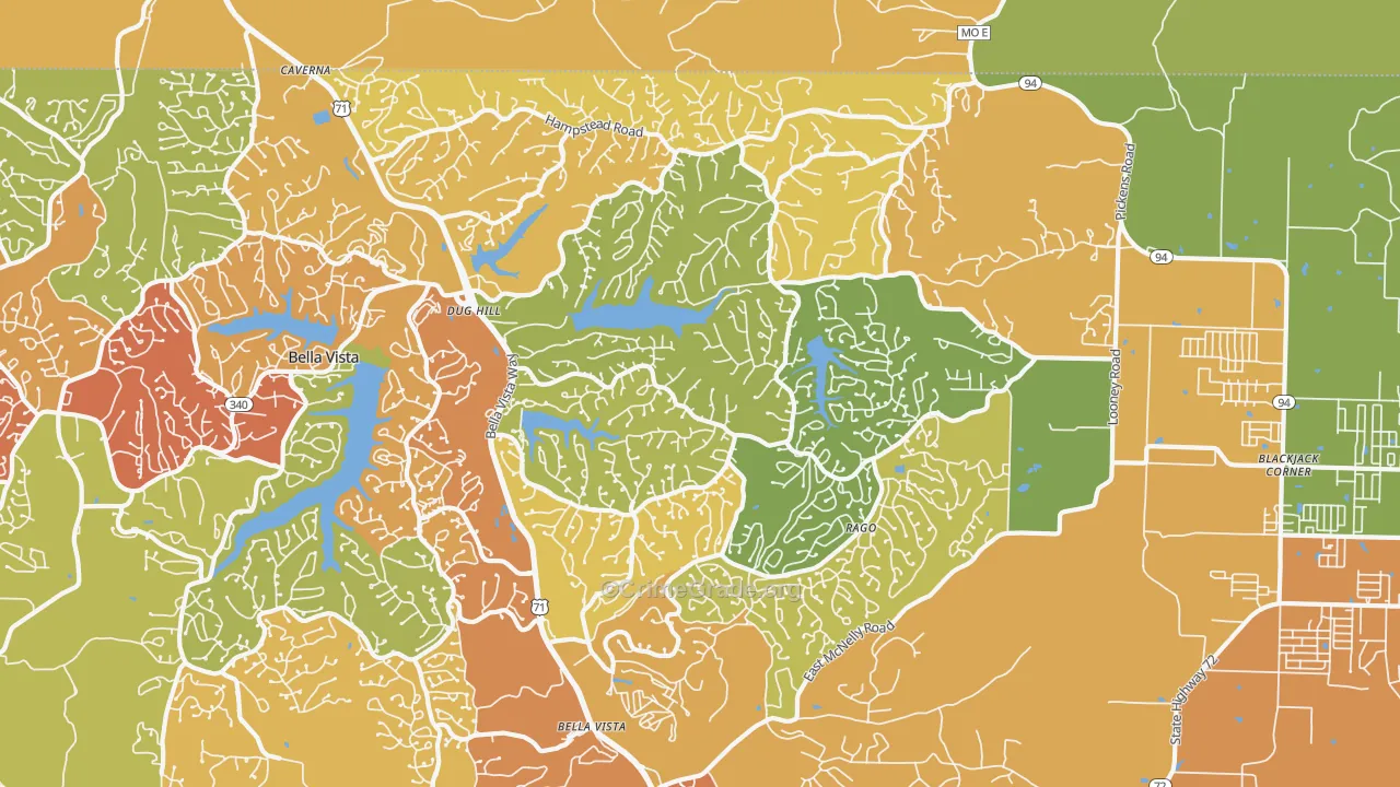 72714, AR Map of Drug-Related Crime Rates
