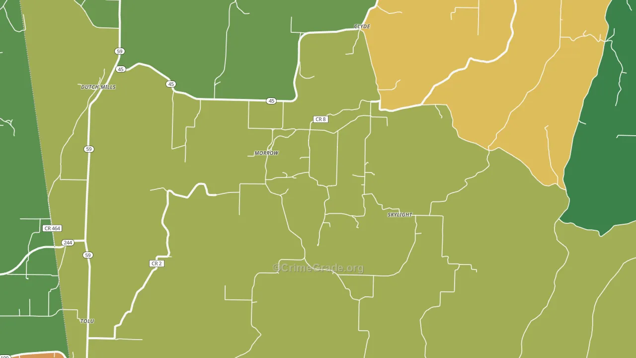 72717, AR Map of Drug-Related Crime Rates