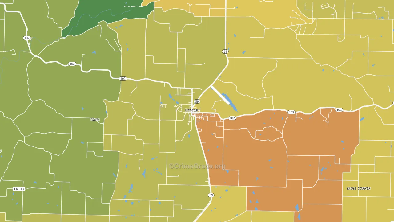 72722, AR Map of Drug-Related Crime Rates