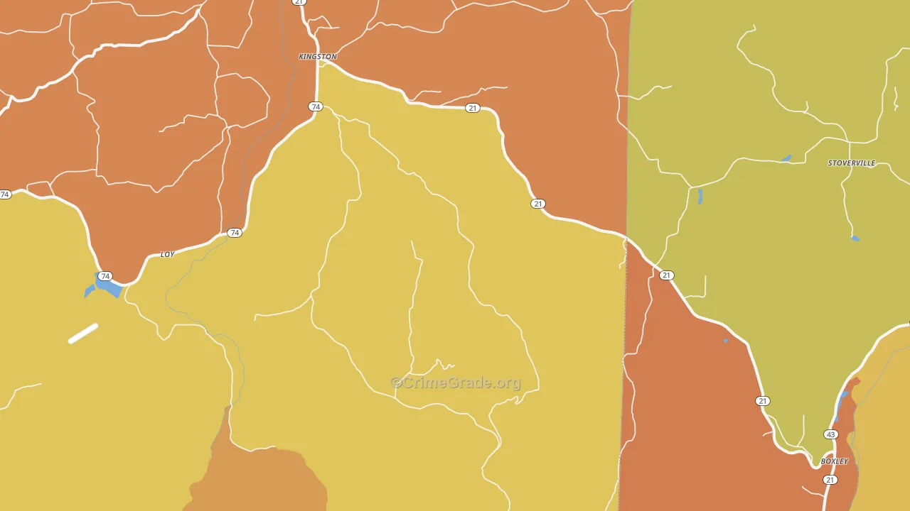 72742, AR Map of Drug-Related Crime Rates