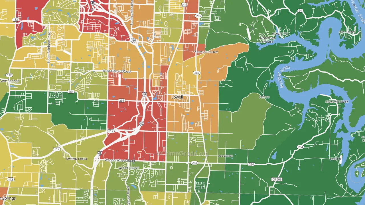 72745, AR Map of Drug-Related Crime Rates