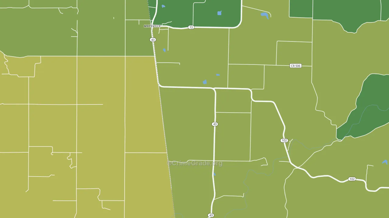 72747, AR Map of Drug-Related Crime Rates