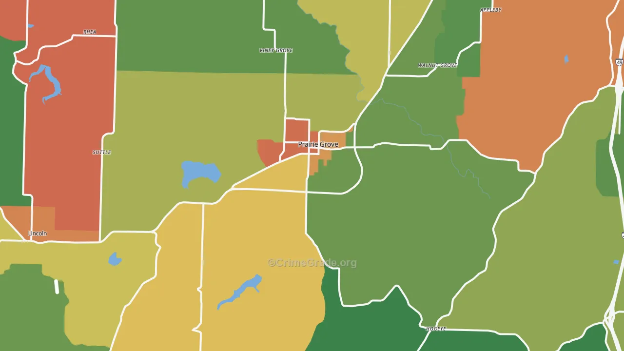 72753, AR Map of Drug-Related Crime Rates