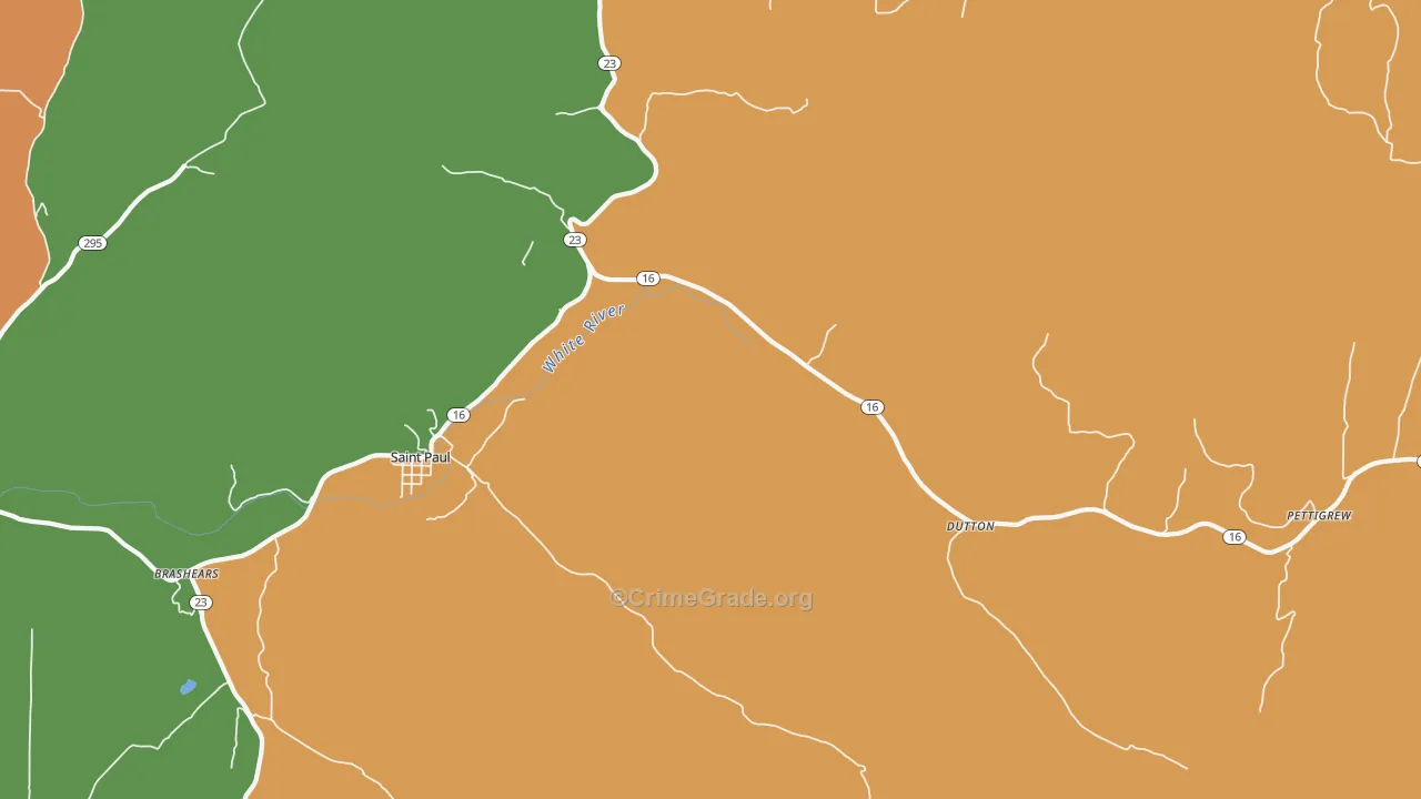 72760, AR Map of Drug-Related Crime Rates