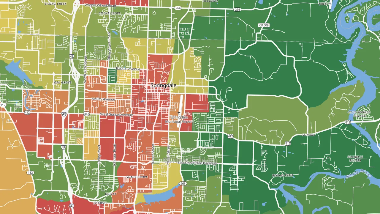 72764, AR Map of Drug-Related Crime Rates