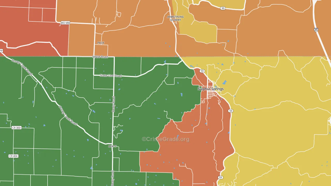 72768, AR Map of Drug-Related Crime Rates