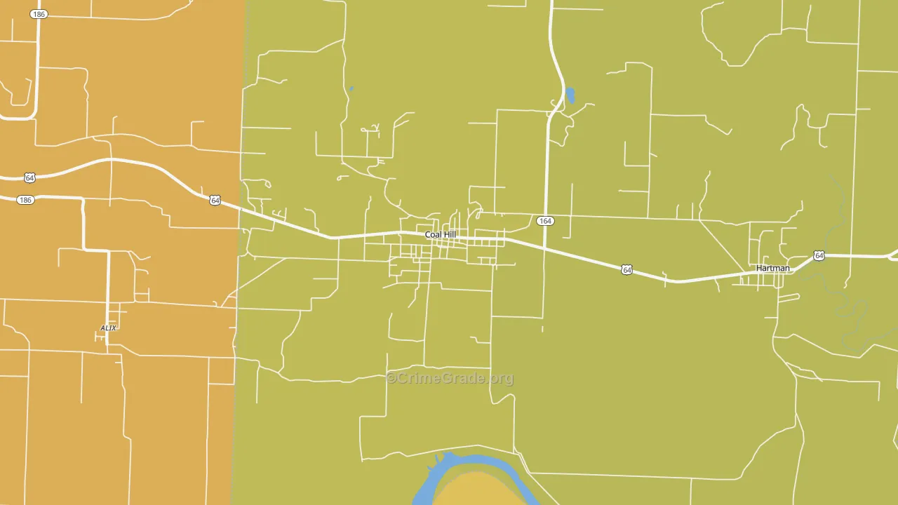 72832, AR Map of Drug-Related Crime Rates