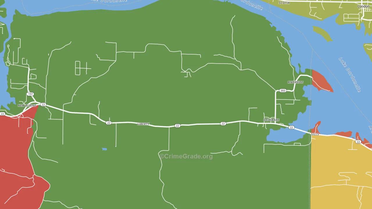 72835, AR Map of Drug-Related Crime Rates