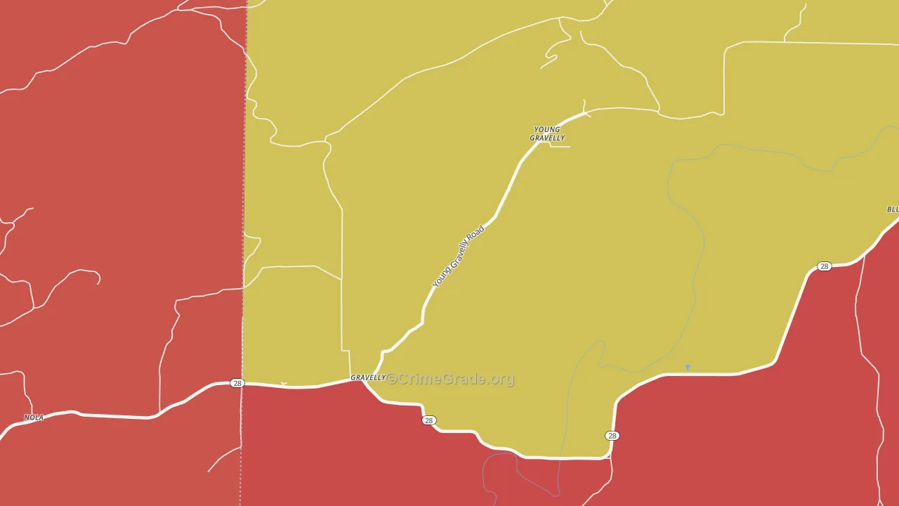 72838, AR Map of Drug-Related Crime Rates