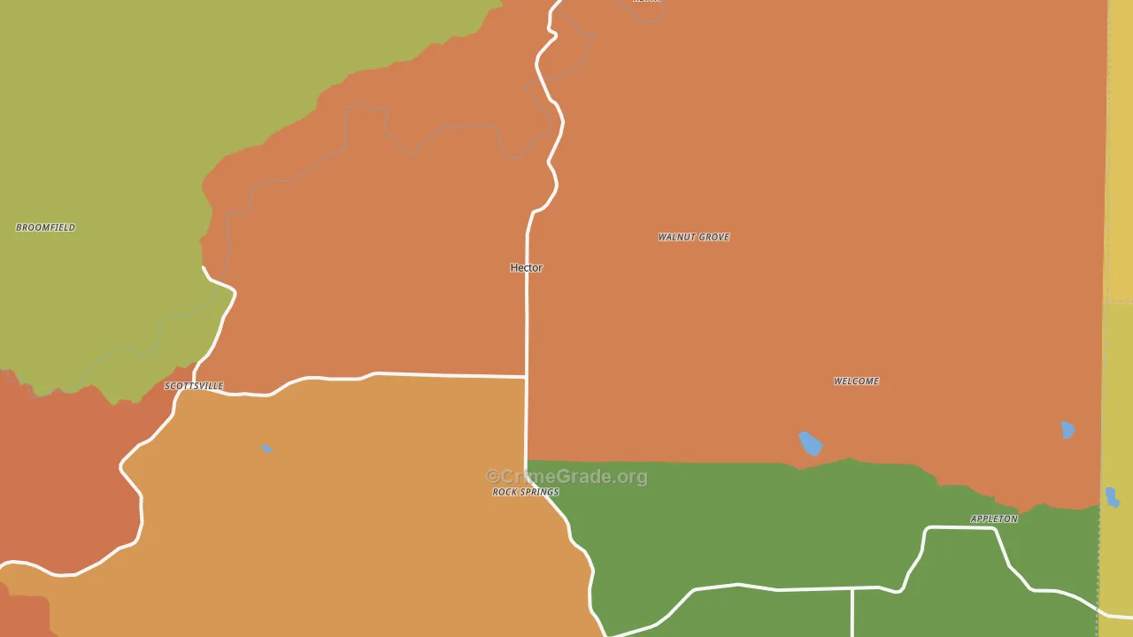 72843, AR Map of Drug-Related Crime Rates