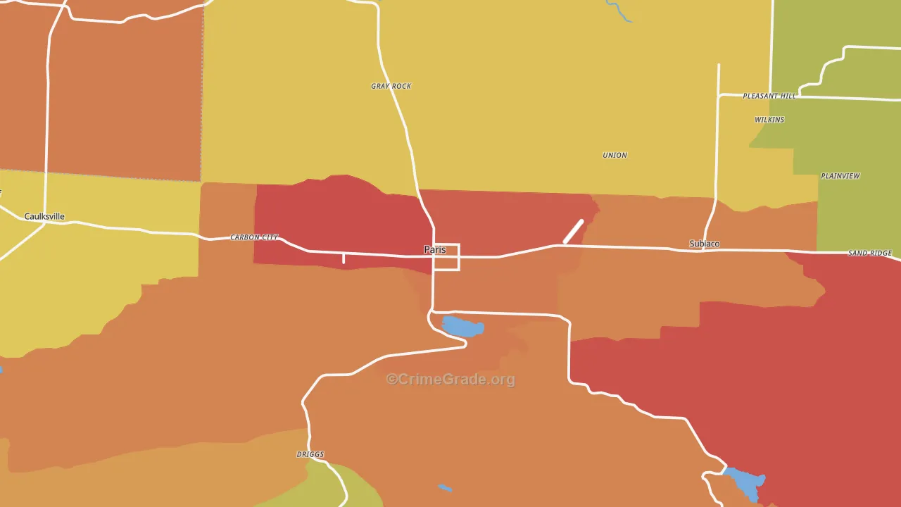 72855, AR Map of Drug-Related Crime Rates