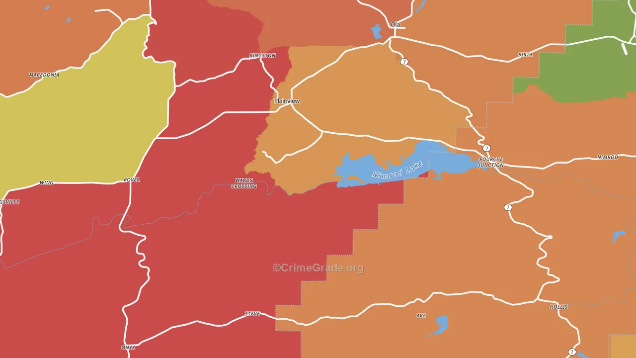 72857, AR Map of Drug-Related Crime Rates