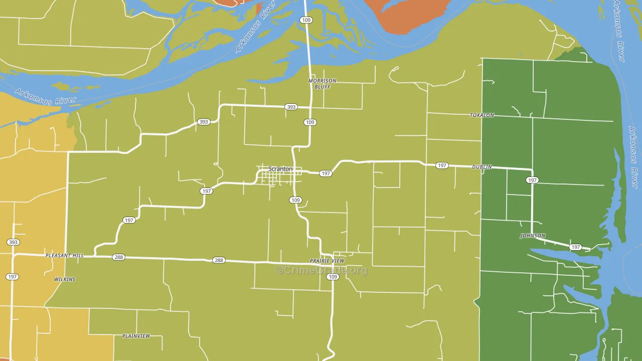 72863, AR Map of Drug-Related Crime Rates
