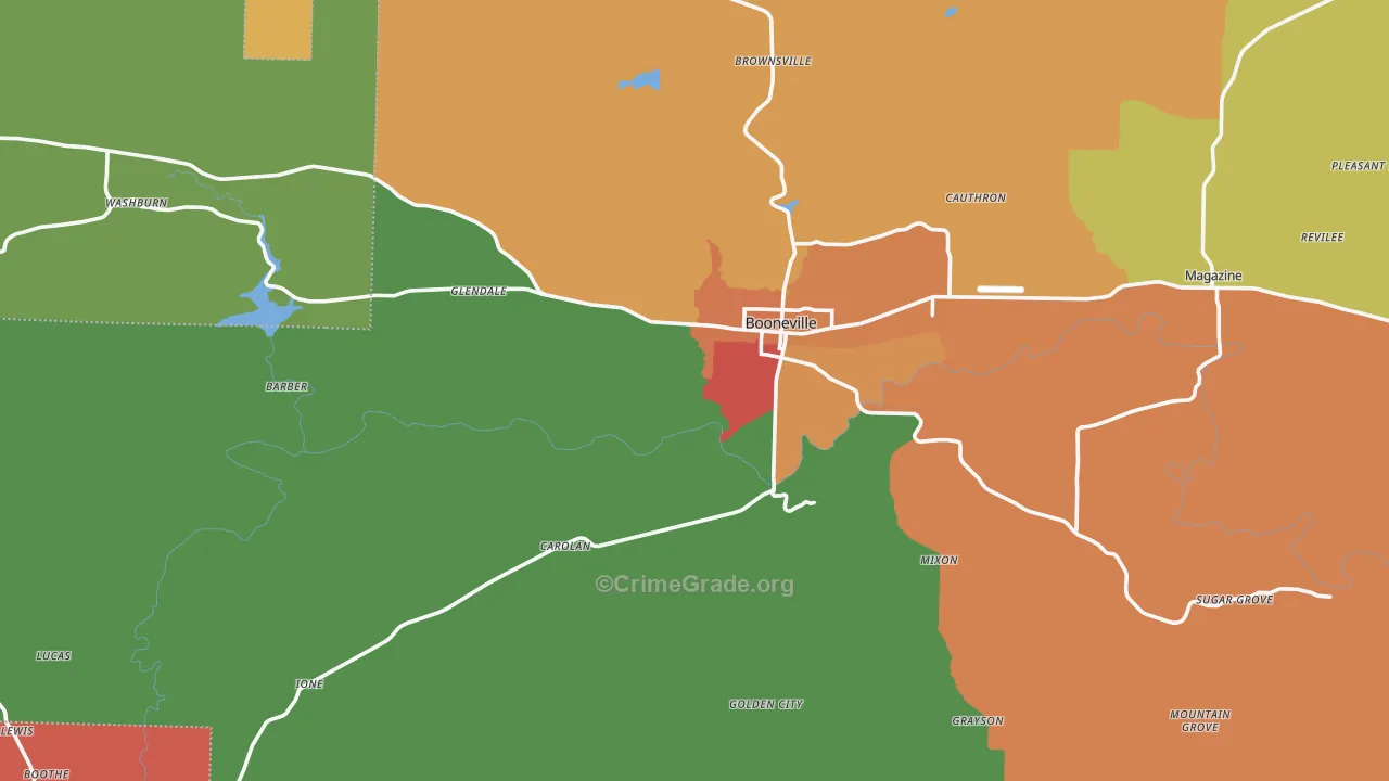 72927, AR Map of Drug-Related Crime Rates