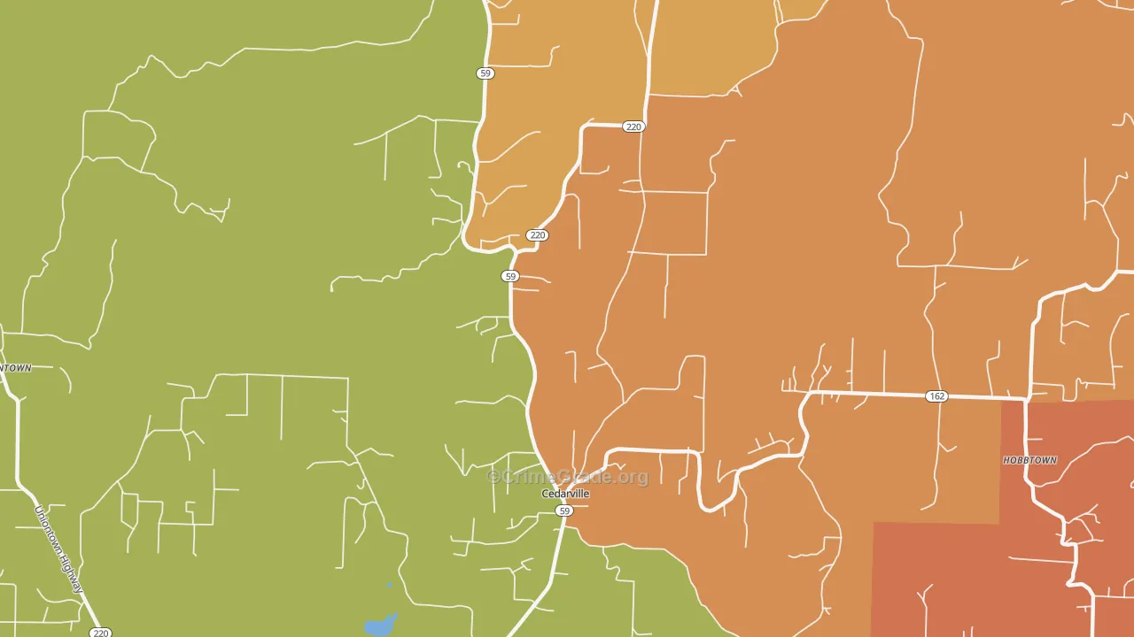 72932, AR Map of Drug-Related Crime Rates