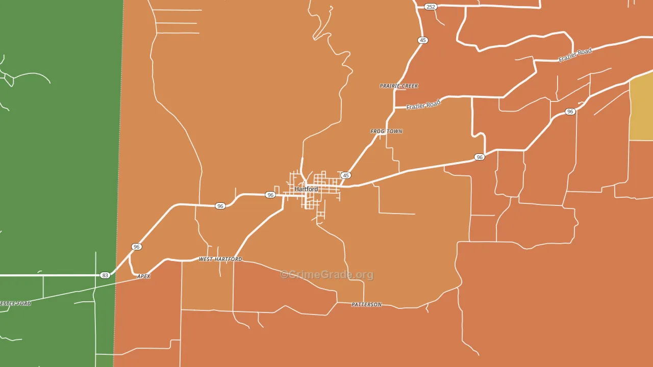 72938, AR Map of Drug-Related Crime Rates