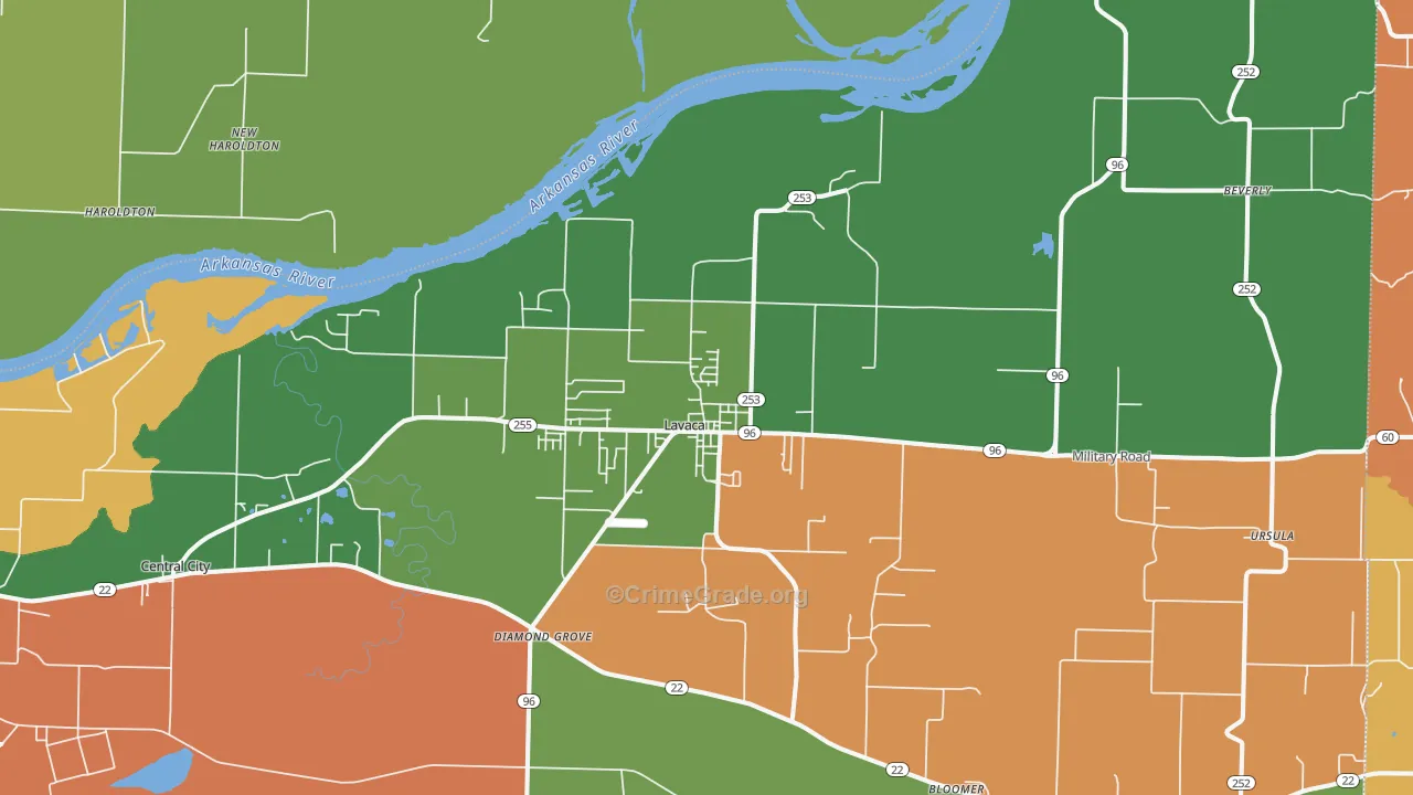 72941, AR Map of Drug-Related Crime Rates