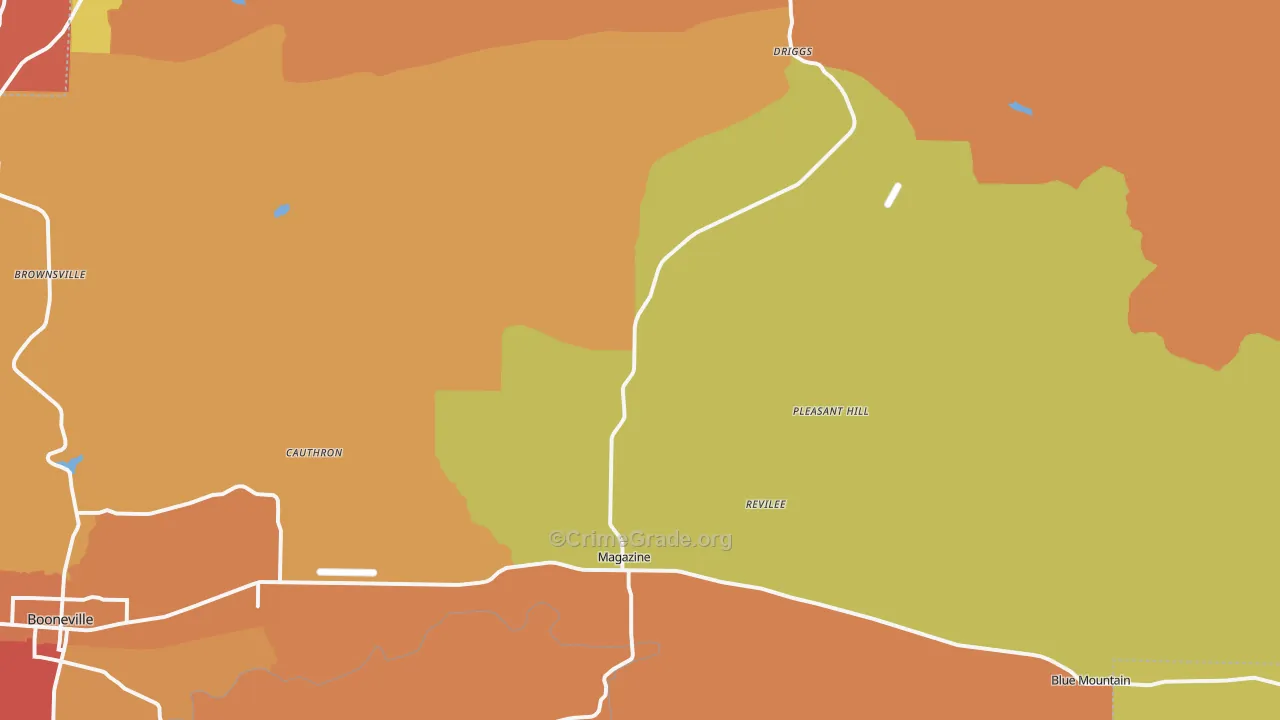 72943, AR Map of Drug-Related Crime Rates