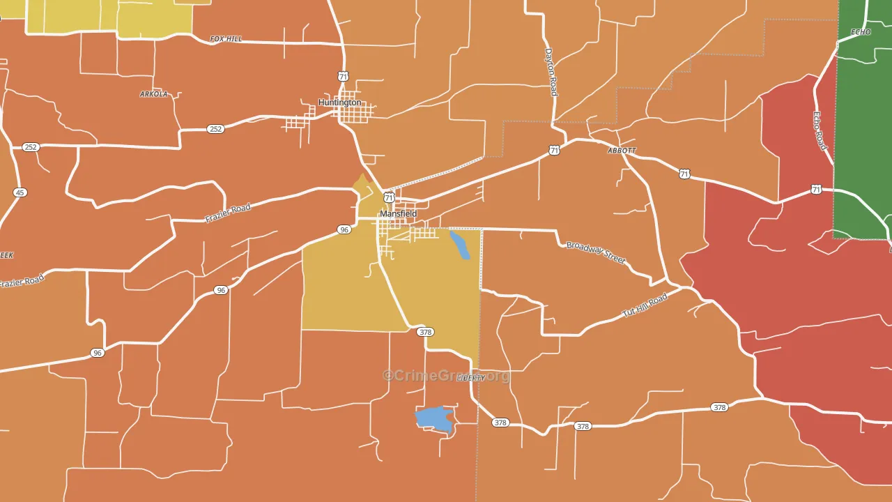 72944, AR Map of Drug-Related Crime Rates