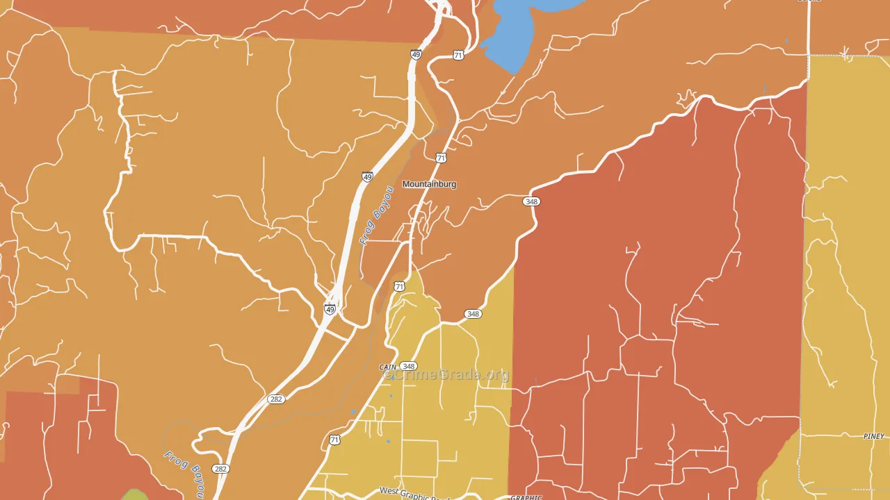 72946, AR Map of Drug-Related Crime Rates