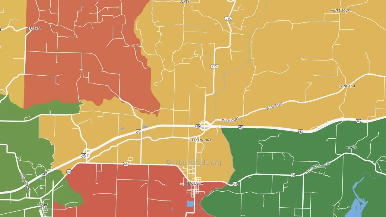 72947, AR Map of Drug-Related Crime Rates