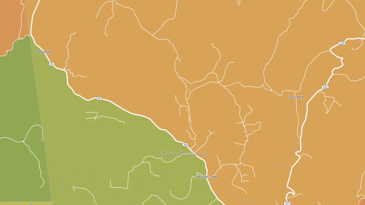 72948, AR Map of Drug-Related Crime Rates