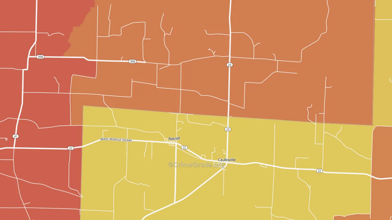 72951, AR Map of Drug-Related Crime Rates