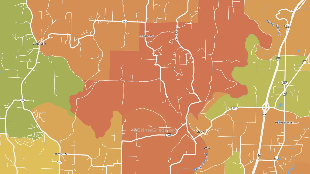 72952, AR Map of Drug-Related Crime Rates