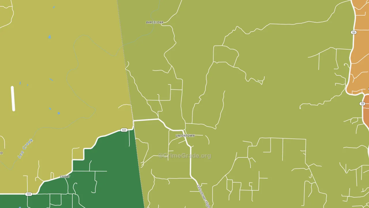 72955, AR Map of Drug-Related Crime Rates