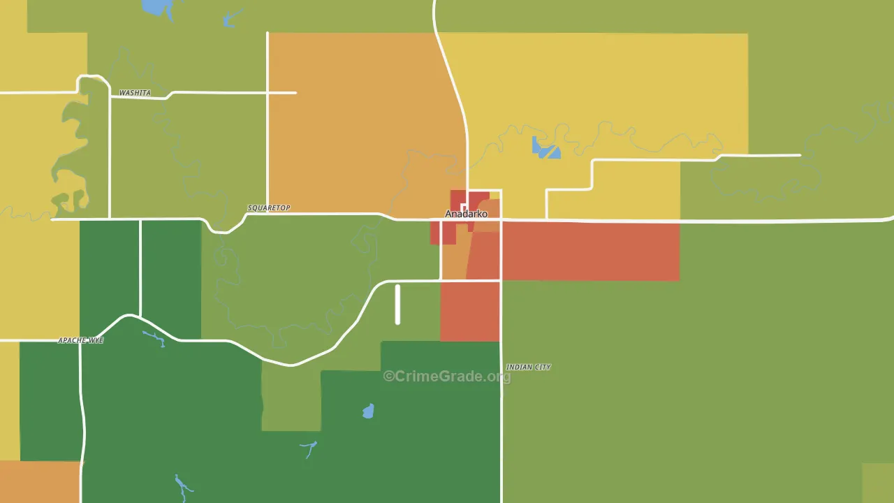 73005, OK Map of Drug-Related Crime Rates