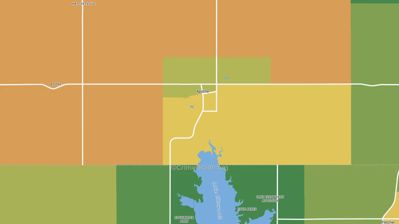 73006, OK Map of Drug-Related Crime Rates
