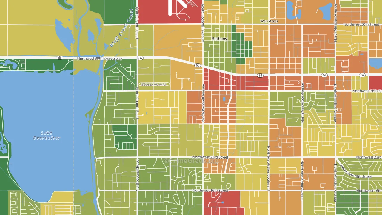73008, OK Map of Drug-Related Crime Rates