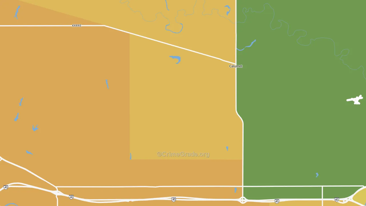 73014, OK Map of Drug-Related Crime Rates