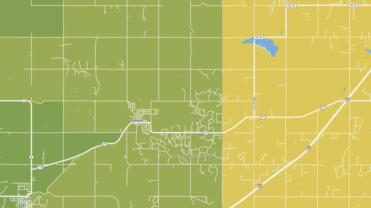73017, OK Map of Drug-Related Crime Rates