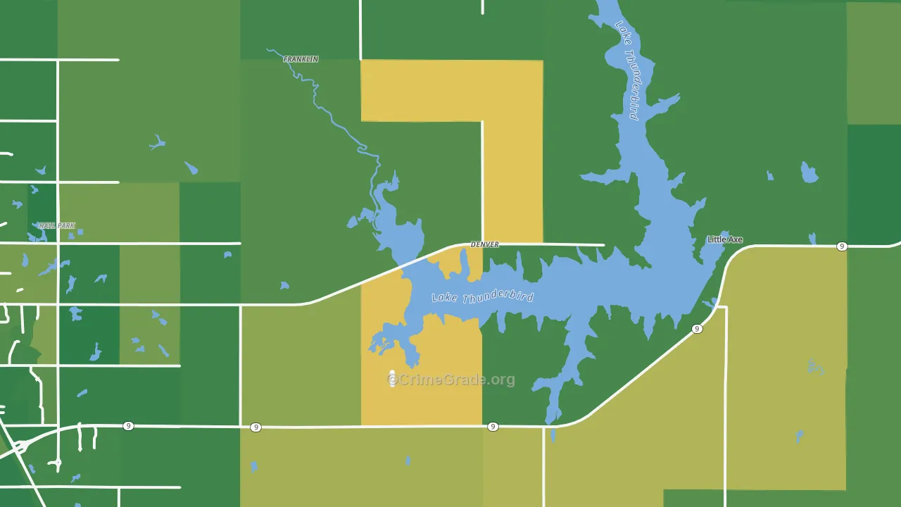 73026, OK Map of Drug-Related Crime Rates