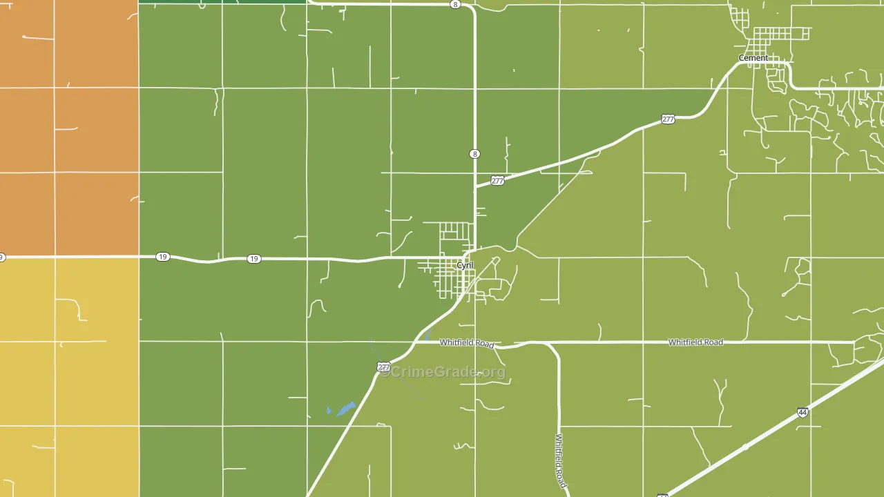 73029, OK Map of Drug-Related Crime Rates