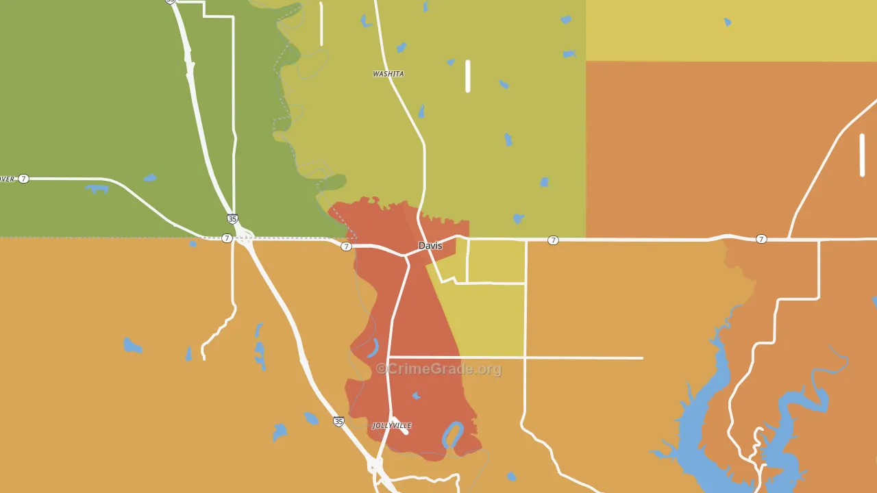 73030, OK Map of Drug-Related Crime Rates