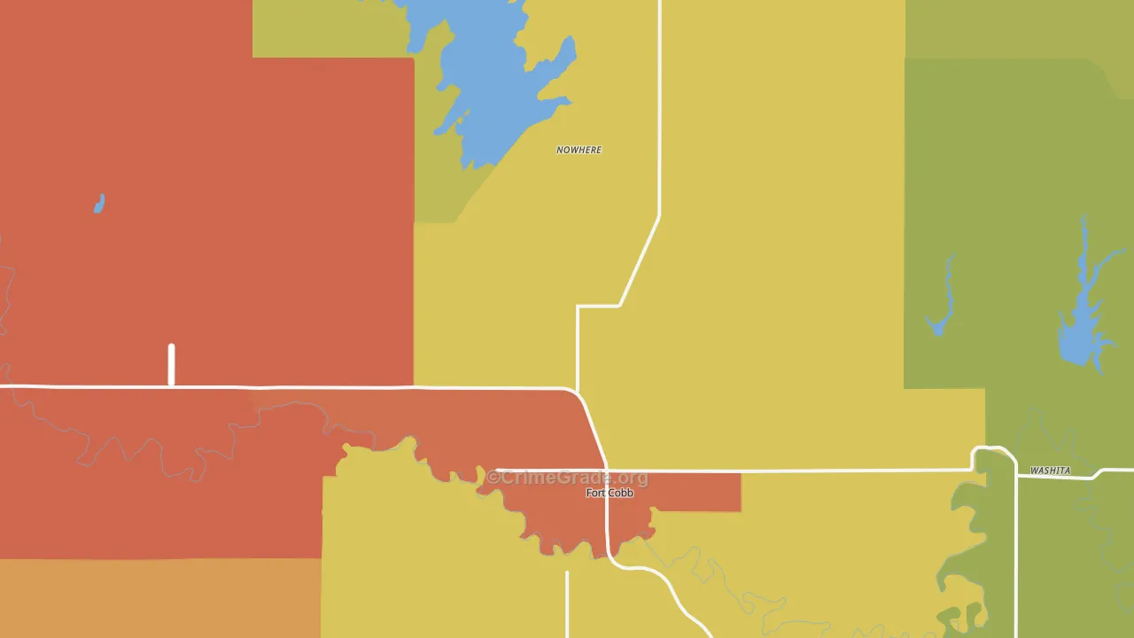 73038, OK Map of Drug-Related Crime Rates