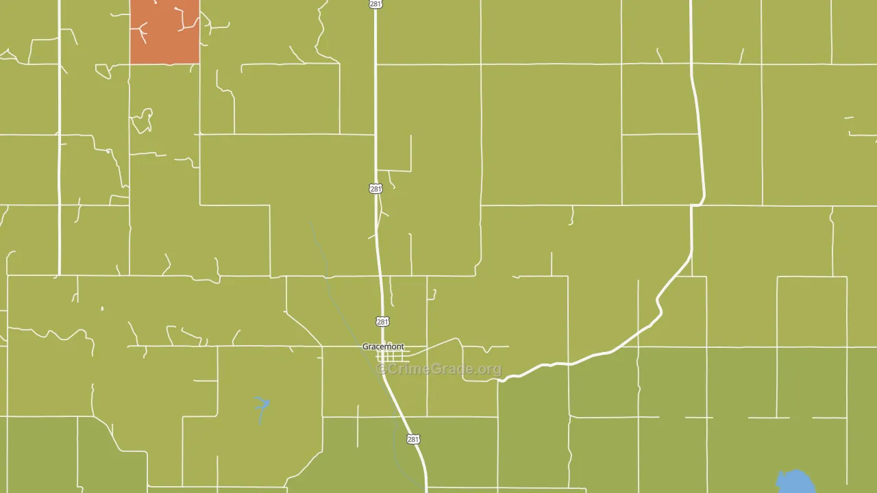 73042, OK Map of Drug-Related Crime Rates