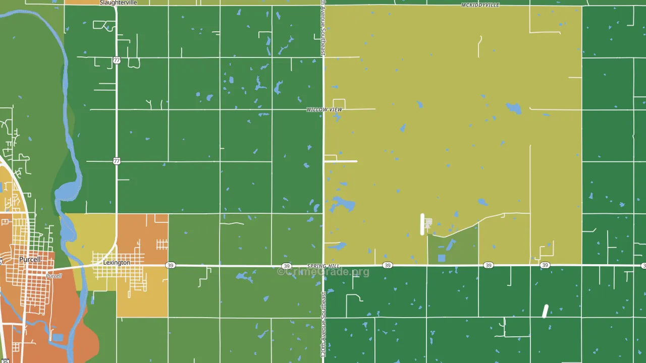 73051, OK Map of Drug-Related Crime Rates