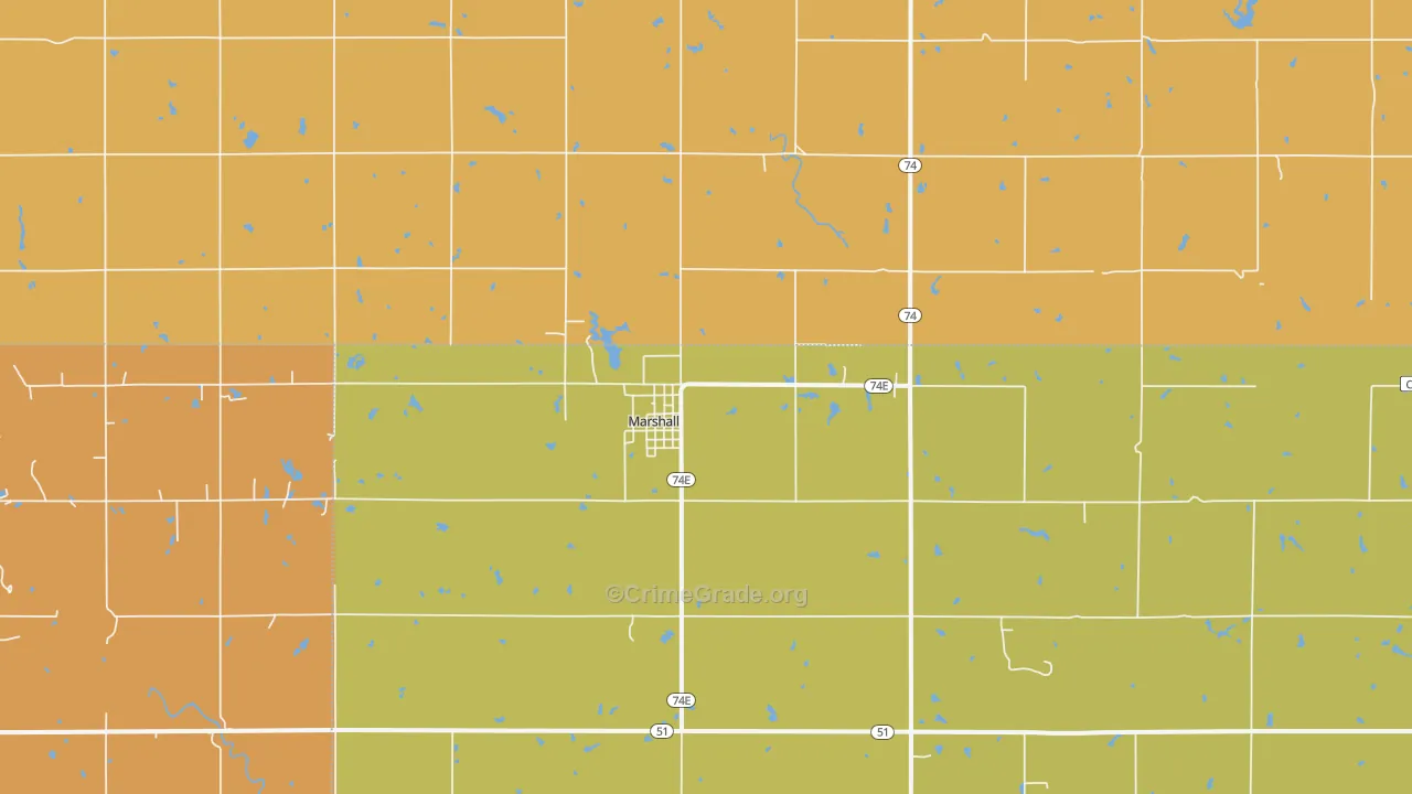 73056, OK Map of Drug-Related Crime Rates