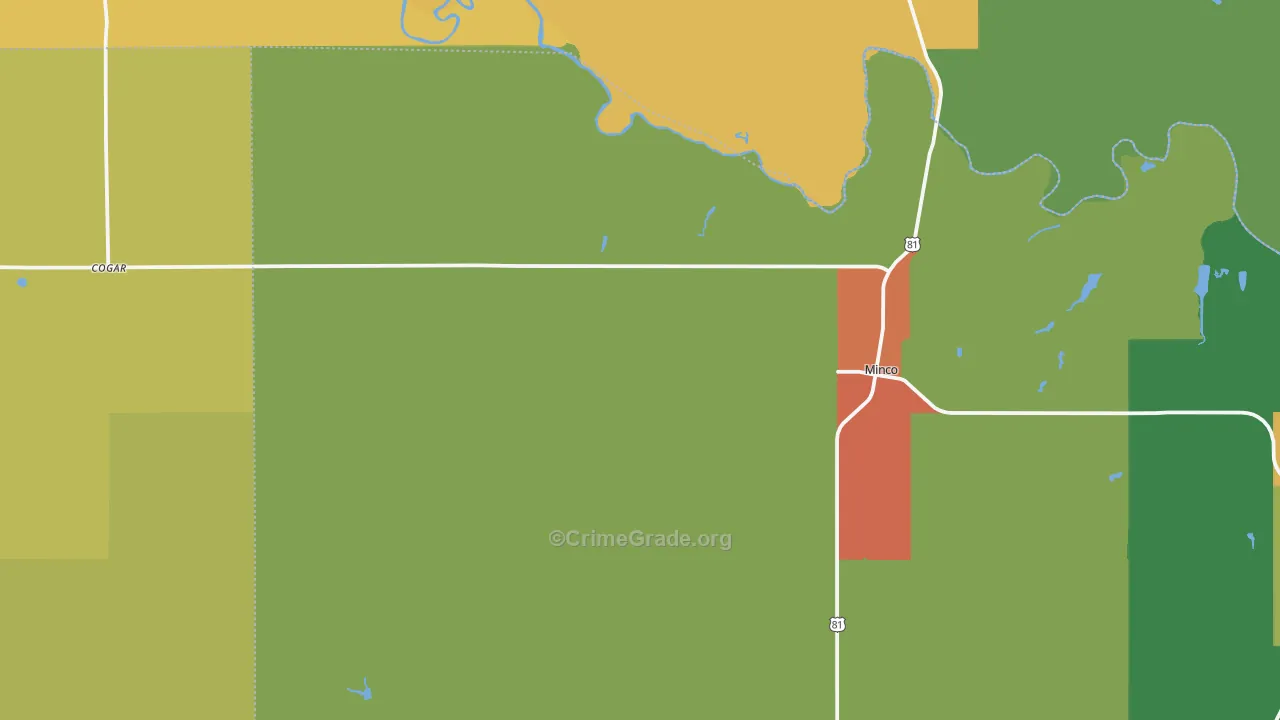 73059, OK Map of Drug-Related Crime Rates