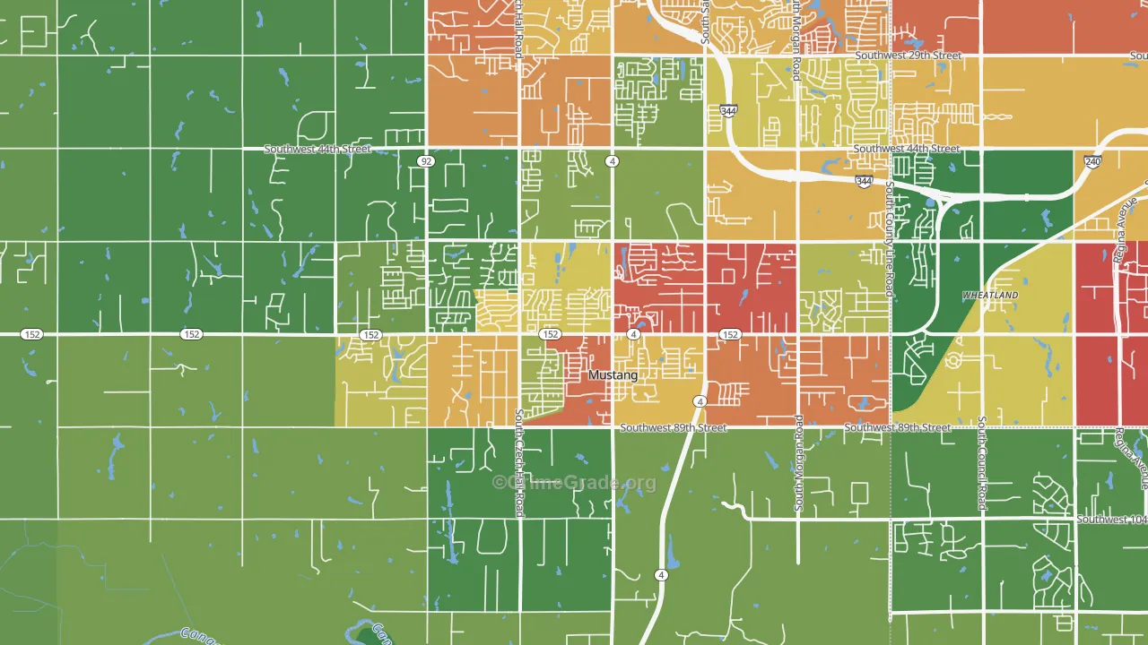 73064, OK Map of Drug-Related Crime Rates