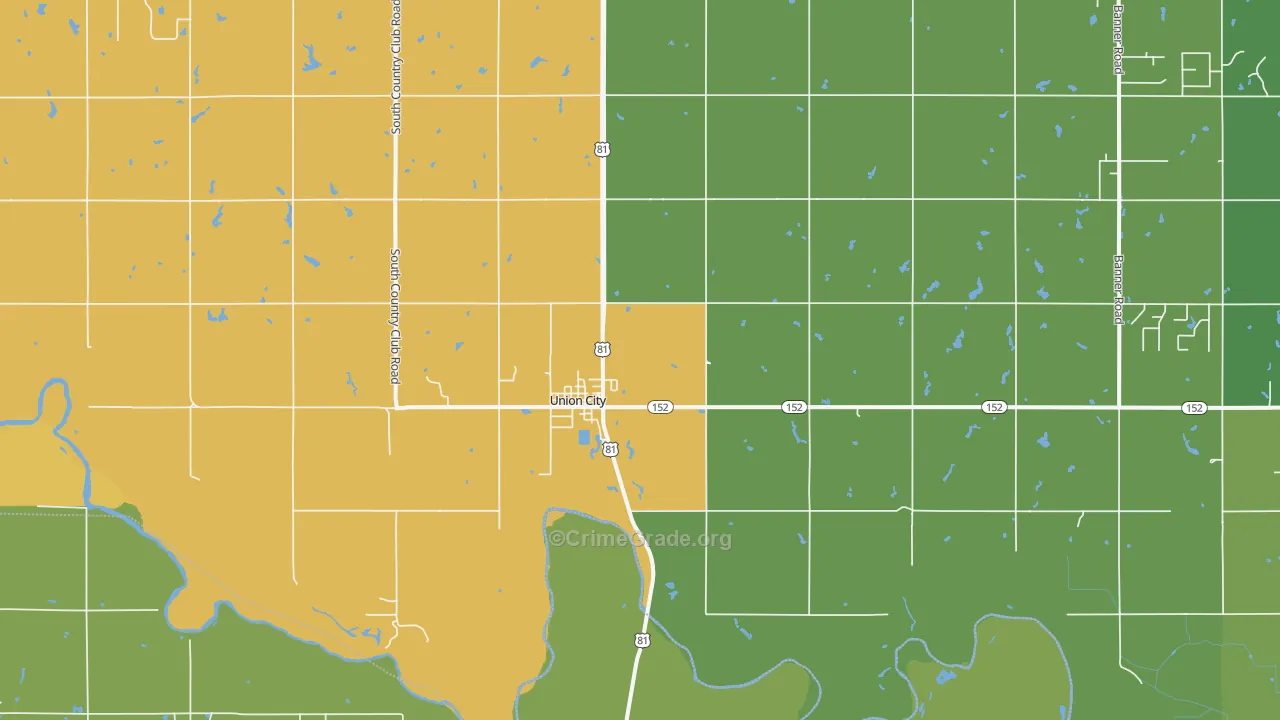 73090, OK Map of Drug-Related Crime Rates